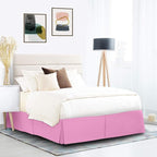 Nestl Light Pink Full XL Bed Skirt - Full XL Size Bed Skirt 14 Inch Drop - Brushed Microfiber Bed Skirts - Hotel Quality Pleated Bed Skirt - Shrinkage & Fade Resistant