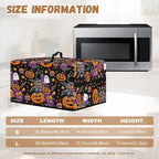 Microwave Oven Grill Cover, Halloween Pumpkin Waterproof Heat-Resistant Anti-Scratch Protective Cover Case for Countertop Microwave Oven Stylish Microwaves Ovens Covers
