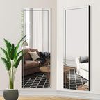Syndra 65‘’x24‘’ Beveled Edge Full Length Mirror, Frameless Wall-Mounted & Glass Frame Mirror, Large Rectangle Full Body Mirrors for Bedroom, Living Room, Bathroom, Entryway(Vertical or Horizontal)