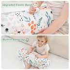 Viviland Toddler Nap Mat with Pillow and Minky Dot Blanket, Rolled Sleeping Mats/Slumber Bag, Large Thick Kids Nap Mat for Preschool, Daycare, Kindergarten, Travel Camping -Cute Cat