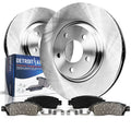 Detroit Axle - Front Brake Kit for 2003-2009 Mercedes-Benz E320, 2007-2009 E350, Disc Brake Rotors Ceramic Brakes Pads w/Hardwar
