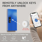 WeHere 48-Key Smart Key Lock Box Wall-Mount, Key Cabinet with Key Management App(Track Key Borrow/Return), Keypad, Bluetooth & WiFi Unlock (Sold Separately) for Commercial, School, Rental, Office