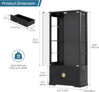 TAGELIER RGB Glass Display Cabinet