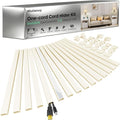 Beige Cord Hider, 212.6in Cord Covers for 1-2 Wires on Wall, Paintable Wire Hider Wire Covers for Cords on Walls, Easy Set-up Cable Hider Cable Raceway to Hide Cords on Wall, W0.59 H0.4in, Beige