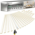 Beige Cord Hider, 212.6in Cord Covers for 1-2 Wires on Wall, Paintable Wire Hider Wire Covers for Cords on Walls, Easy Set-up Cable Hider Cable Raceway to Hide Cords on Wall, W0.59 H0.4in, Beige