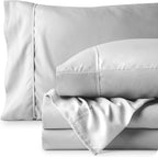 Bare Home King Sheet Set - Luxury 1800 Ultra-Soft Microfiber King Bed Sheets - Double Brushed - Deep Pockets - Easy Fit - 4 Piece Set - Bedding Sheets & Pillowcases (King, Cloud Grey)