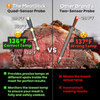 MeatStick Chef Bluetooth Wireless Meat Thermometer, 4-Sensor Slim Probe