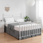 Twin Bed Skirt - Twin Size Bed Skirt 16 Inch Drop with Split Corners, Pleated Waffle Weave Bed Skirt, Tailored Dust Easy Fit, Machine Washable (Grey, Twin - 16" Drop)