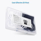Cable Matters 20-Pack Ultra Strong Silicone Magnetic Cable Ties, Magnetic Cord Ties/ZipTies/Cord Organizer, Black and White