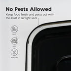 IRIS USA Dog Food Storage Container 58 Lb, Airtight Large Pet Food Storage Bin with Wheels, for Dog Cat Bird Chicken Food, Holds Up to 58 lbs, Keep Fresh, BPA Free, Made in USA, Black