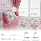 SANDJEST Butterfly Twin Bedding Sets for Girls, Ultra Soft Microfiber Comforter Set with 3-Pieces, Bed Sets for Kid Tween Teen Bedroom Decor