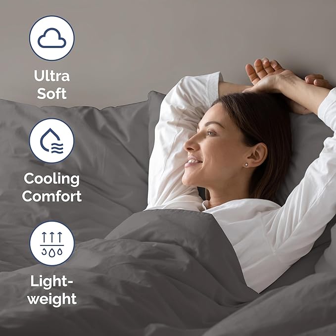 Air Mattress Sheet Set for Twin Size - 3 Piece Breathable & Cooling Sheets w/Extra Deep Pockets - Fits Inflatable & Blow Up Air Mattresses Up to 24 Inches Thick - Soft and Wrinkle Free - Dark Grey