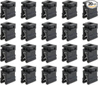 Heyous 20PCS 16x14x10mm Cable Tie Brackets Plastic Edge Mount Clip Fastener Organizer for Cord Organization
