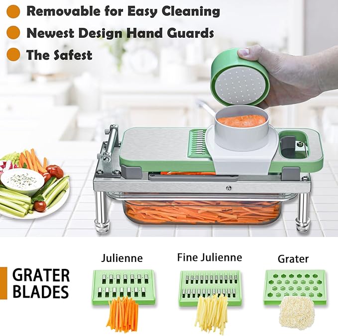 Vegetable Chopper Veggie Cutter Onion Food Dicer with Container 8 Blades