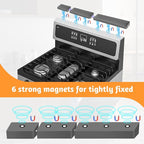 30"/24"/20" Silicone Stove Top Magnetic Shelf for Kitchen, Soft Flexible Strong Magnetic Heat Resistant Over the Stove Silicone Oven Shelf Spice Rack Organizer for Back of Oven - Grey