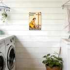 50s laundry Day Poster Metal Tin Sign Fresh Suds Bright Days Vintage Sign Utility Room Decor Retro Laundry Room Wall Art 12x8 Inch