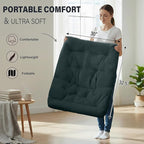 Tiita Comfy Folded Chair, Soft Faux Fur Oversized Folding Accent Chair, Lazy Chair for Teens Adults, Metal Frame Moon Chair for Bedroom, Living Room, Dorm Rooms