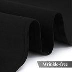 White Classic WEALUXE Black Table Cloths for 6 Foot Folding Tables [2 Pack, 60x102 Inches] Tablecloths Rectangular, Washable Linen Fabric Cloth