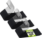Spring Fever Open Ended Non Slip Sponge Padded Pants Hangers - Chrome Plating Foam Heavy Duty Space Saving Black 30