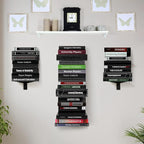 Floating Book Shelves for Wall, 8 Tier Invisible Floating Bookshelf, Vertical