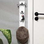 Yohsnor Vertical Wall-Mounted Key Holder – Stylish Entryway Hook Rack, Perfect for Narrow Spaces – Ideal Storage Solution for Keys, Scarves, Wallets, Belts, and Dog Leashes – Rustic Wood Key Hanger