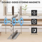 THMINS Acrylic Magnetic Knife Holder, Large Transparent Magnetic Knife Block Double-Sided Magnetic Kitchen Countertop Universal Knife Display Stand Multifunctional Storage