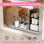 Sdpeia Under Sink Mat 28"×22" Waterproof Silicone Cabinet Liner & Sink Protector for Kitchen & Bathroom, Multi-Purpose Organizers Tray for Pets, Laundry, Cat Litter Mat