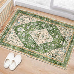 Boho Vintage Oriental Entry Rugs for Entrance Non-Slip Washable Tribal Small Area Rug,Ultra Soft Bohemian Floral Medallion Low-Pile Indoor Front Door Mat for Bedroom Kitchen Bathroom 24" x 36"