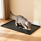 Aisslro Under Sink Mat 28" X 19", Waterproof Silicone Under Sink Mats for Kitchen, Anti-Leak Shelf Liner & Cabinet Protector with Raised Edge, [BPA Free] Bathroom Tray Home Organizer, Black