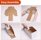 ZBEIVAN Cardboard Storage Bins Boxes 35 Packs 12x3x4.5 Inches, Easy Assembly Pantry Organizer Bins for Shelf, White