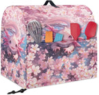 Axolotl Cherry Blossom Stand Mixer Covers Pink Kitchen Decoration Kitchen Aid Mixer Cover Dust Cover with Pockets and Handle Kitchen Accessories Mixer Covers