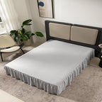 Light Grey Bed Skirt Full Size Ruffled Bed Skirt with Split Corners, Full Bed Skirt 14 Inch Drop, Full Size Bed Skirt Black for Ruffled Bed Skirt with Split Corners, Bed Skirt Full Size