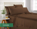 Pure Bamboo California King Sheets, Genuine 100% Organic Viscose Derived from Bamboo Bed Sheet Set, Soft & Cooling, Double Stitching, 2 Year Quality Promise (California King, Coconut Husk)