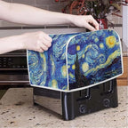 ZFRXIGN Starry Night Toaster Cover 4 Slice Small Appliance Covers Toaster Bag Dust Cover with Top Handle Cute Toaster Oven Cover Washable Blue
