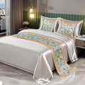 Bed Runner for Guest Room，Luxury Bed Runner，Wedding Bed Runner，Embroidered Bed Runner，Breathable Washable，Hotel Decor，Bed Decorations ，for Home Hotel Decorations(F,50 * 160cm)
