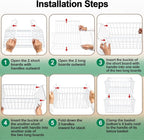 Freezer Organizer Bins, 6 Pack Stackable Deep Chest Freezer Organizer Bins, Foldable Freezer Baskets with Handles, White Freezer Storage Organizer Baskets for 7 Cu.FT Deep Freezer Sort Frozen Meats