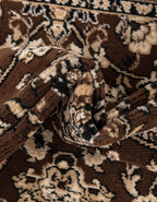 Unique Loom Sialk Hill Collection Area Rug - Washington (2' 7" x 10' Runner Brown/Black)