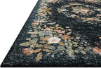 Loloi Rifle Paper Co. Laurel Collection LAU-01 Dark Navy 2'-8" x 8' Runner Rug
