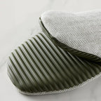 KITCHENAID® Evergreen Design Series Herringbone Ribbed Soft Silicone Mini Oven Mitts 2-Pack Set, Heat Resistant up to 500°F, Flexible & Waterproof, Deep Forest Green, 5.5"x9"