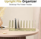 SUPEASY File Organizer 9-Section Mesh Desk Organizer, Upright File Organizer Desktop Organizer File Sorter, File Folder Holder for Office Supplies, Golden Yellow
