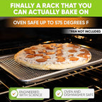 Spring Chef 11.5 x 16.5 Inch Stainless Steel Cooling Racks for Cooling & Baking - Oven Safe - Wire Roasting Racks for Oven Use - Fits Half Sheet Cookie Pan - Dishwasher Safe - Set of 2
