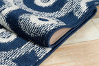 Custom Size Long Blue Hallway Runner Rug | Cut to Length 2'3" x 14' (Runner) | Non-Slip & Machine Washable | REMNAZ