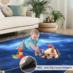 3x4 Dark Clouds Lightning Rugs for Entryway - Storm Kids Bedroom Rug, Natural Weather Mudroom Rug Soft for Coffee Shop Living Room Under Table Game Room
