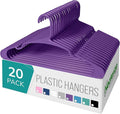 NEATERIZE Clothes Hangers Plastic 20 Pack for Adults - Plastic Hangers, The Perfect Coat Hanger and Space Saving Clothes Hangers for Closet, Percheros Ganchos para Colgar Ropa Hangars - Pink Hangers
