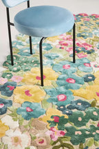 Cassia Wool Viscose Area Rug - 7’ x 10' – Handmade Wool Area Rugs –Yellow – Rugs for Living Room, Bedroom – Anti-Skid – Carpets with Non-Slip Natural Backing with 100% Cotton