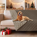 gogobunny 100% Double Sided Waterproof Dog Blanket Soft Pet Bed Cover Reversible Protect Furniture Couch Sofa Car for Puppy Cat Kids (Dark Walnut/Light Walnut, 52x82 Inch (Pack of 1))