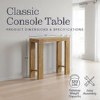 Alaterre Furniture Classic Solid Wood Console Table