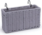 Cotton Rope Woven Bedside Caddy for Dorm Bed, Foldable Bedside Shelf Bunk Bed Accessories, College Dorm Room Essentials Hanging Organizers Storage Basket, Room Decor Magazine File Holder (Gray)