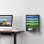 Kuntine.B Wall File Organizer Office Hanging Magazine Holder Wall File Organizer for Office Home (Black, 6 Tier & Hangers)