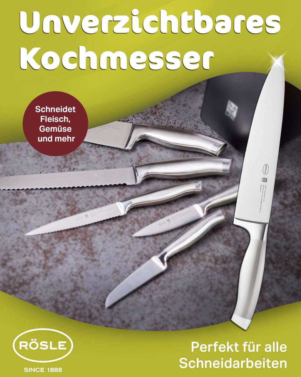 Rosle Basics Line Stainless Steel Pairing Knife, 3.5-inch Blade